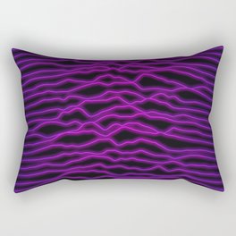 Neon Waveform Rectangular Pillow