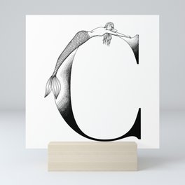 Mermaid Alphabet - C Mini Art Print