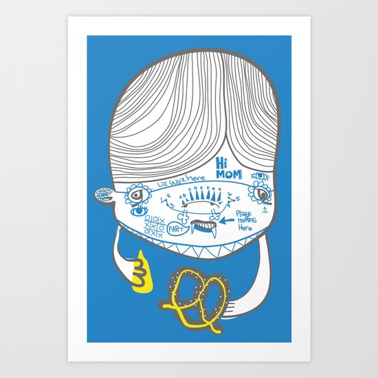 the breakfast pretzel realization Art Print