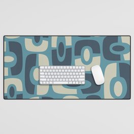 Colorful Mid-Century Modern Cosmic Abstract 390 Desk Mat