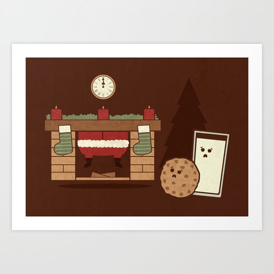 Santa's Coming Art Print