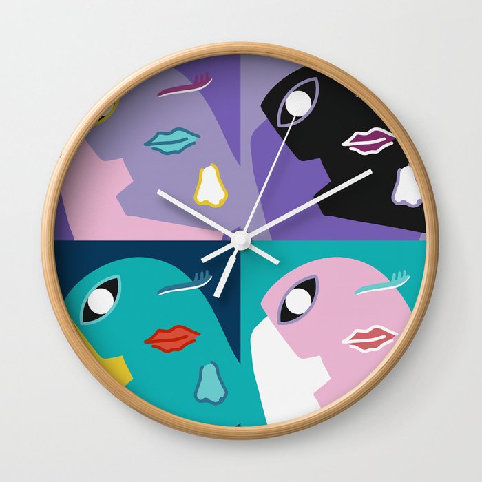 When I'm lost in thought patchwork 5 Wall Clock