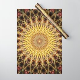 Golden and yellow mandala Wrapping Paper