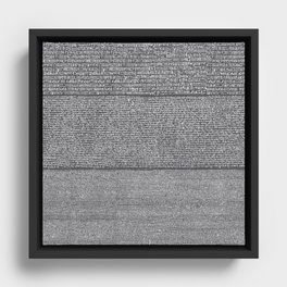 The Rosetta Stone // Charcoal Framed Canvas