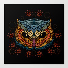 Owl Face Canvas Print