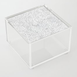 Maze black on white Acrylic Box