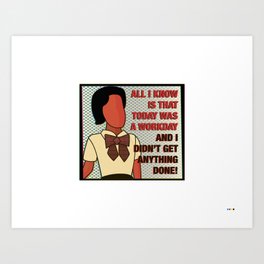 Peggy Olson / Mad Men - Today was a Workday Art Print