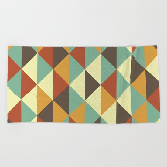 Triangle stencil Beach Towel