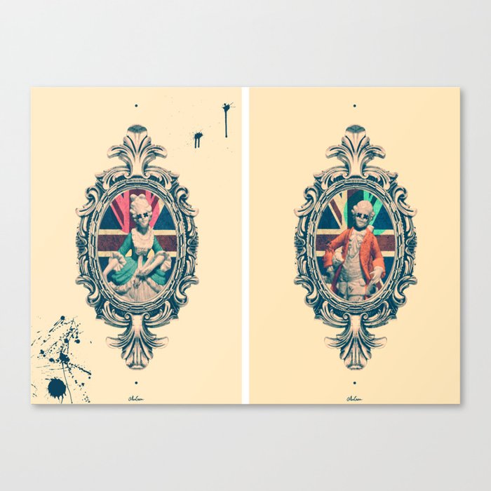 Bourgeoisie Man and Woman Canvas Print