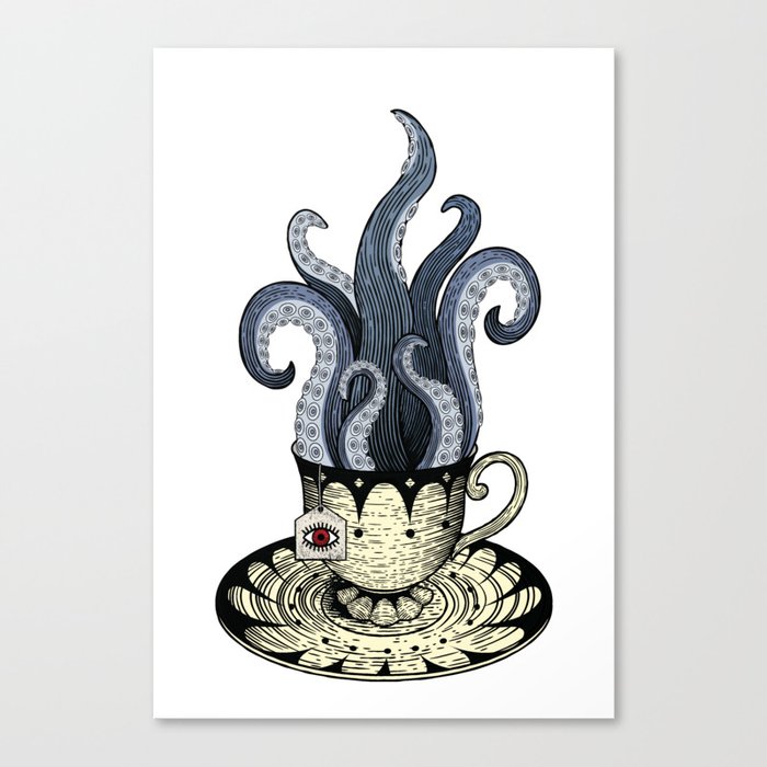 Kraken tea Canvas Print