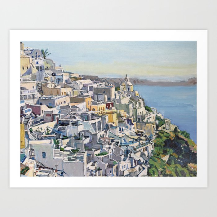 View of Fira, Santorini Art Print