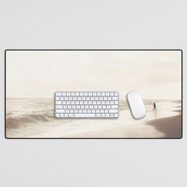 USA Photography - Gloomy Beach Desk Mat