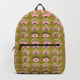 Moss green looking for you Backpack | Good Luck, Geometry, Simple, Lucky Charm, 80Th, Pattern, Big Brother, Minimalism, Look, Modern 