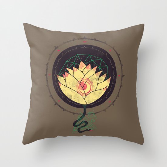 Lotus Throw Pillow