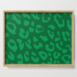 Leopard Print Pale Greens Serving Tray