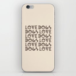 Love Dogs - Crisp Linen warm neutral colors modern abstract illustration  iPhone Skin