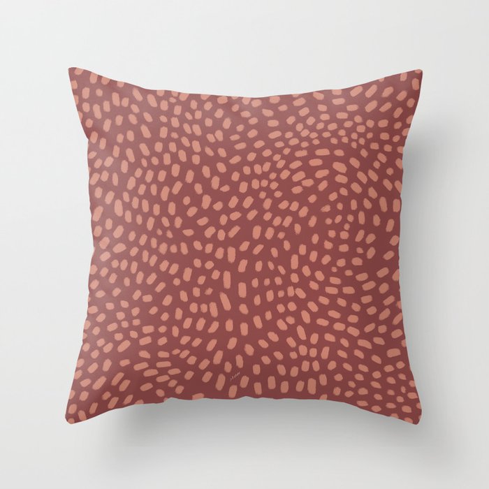 Christmas Season Pattern In Red Throw Pillow
