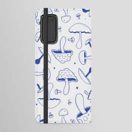 Blue Mushrooms Android Wallet Case