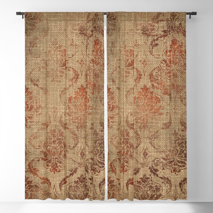 Aged Damask Texture 1 Blackout Curtain