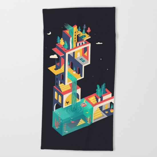 Labyrinth Beach Towel