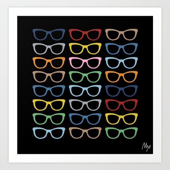Sunglasses at Night Art Print