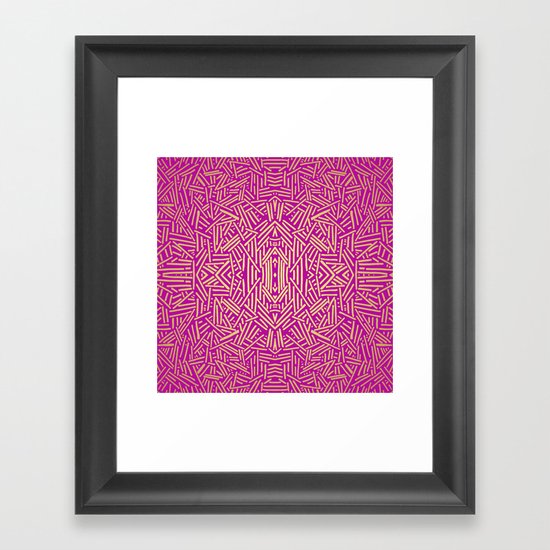 Radiate (Yellow/Ochre Raspberry) Framed Art Print