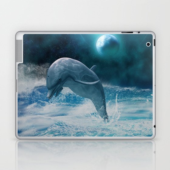 Freedom of dolphins Laptop & iPad Skin