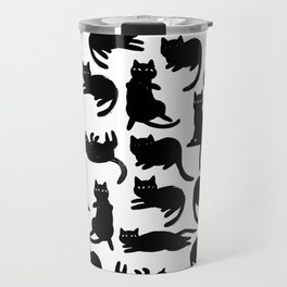 Black Cat Poses Travel Mug
