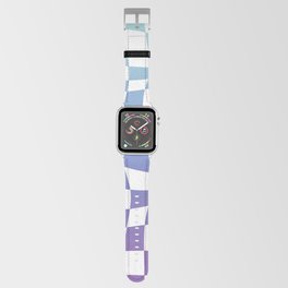 Warped Checkered Ombre Pattern (blue/purple) Apple Watch Band