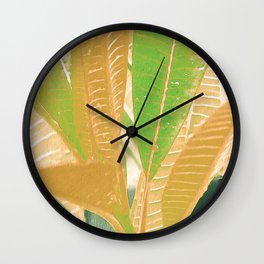 Sunny Day Palm Leaves Wall Clock