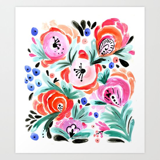 Tropical Floral Art Print