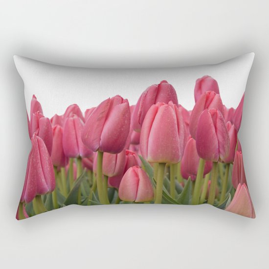 Tulips Field #7 Rectangular Pillow