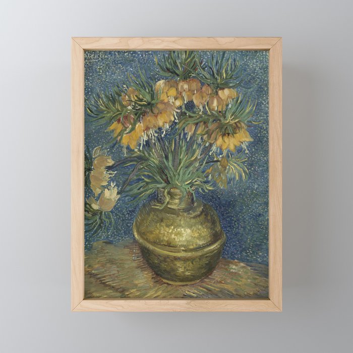 Vincent van Gogh Imperial Fritillaries in a Copper Vase Oil Painting Framed Mini Art Print