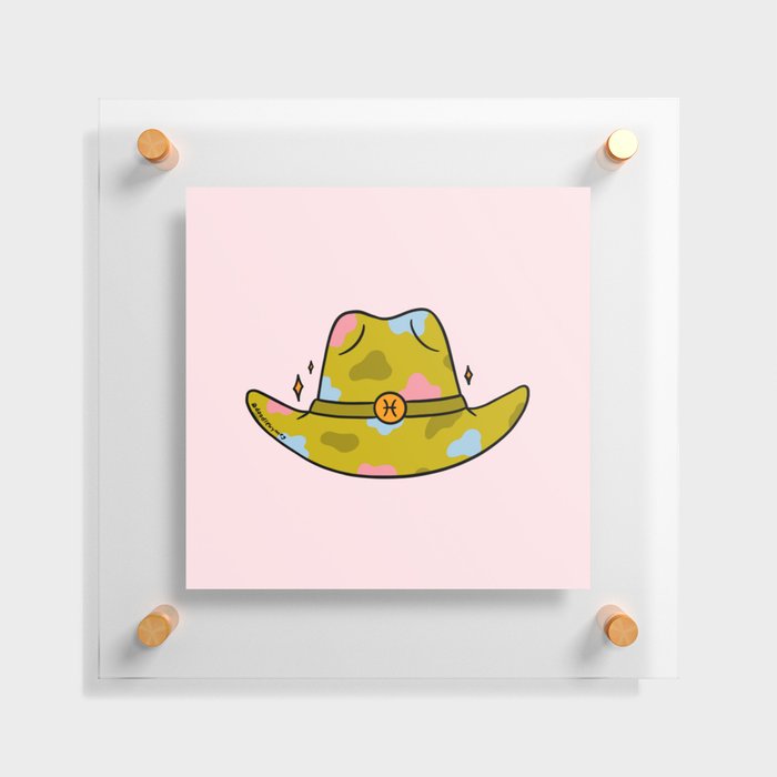 Pisces Cowboy Hat Floating Acrylic Print