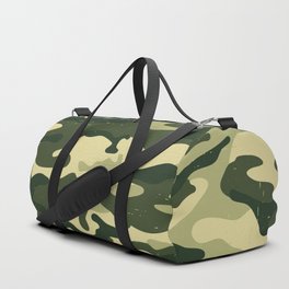 Green Wavy Grunge Pattern Duffle Bag