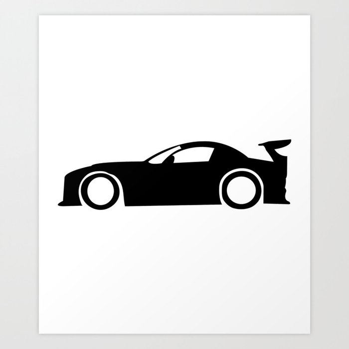 Race Car Silhouette Art Print