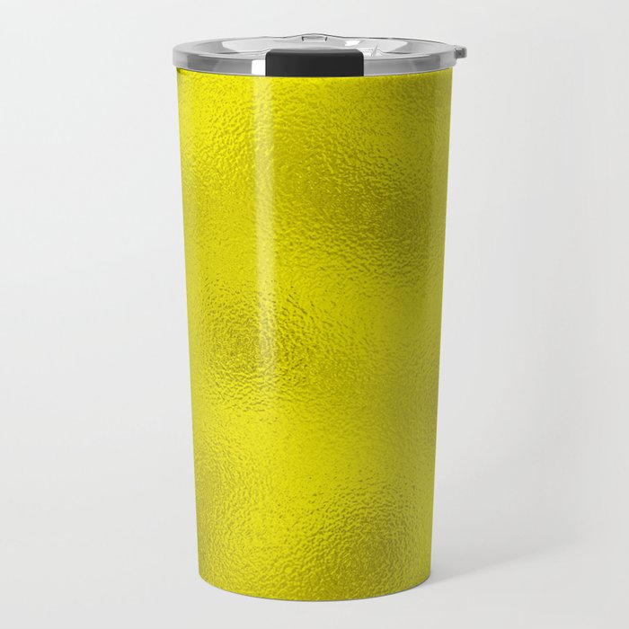 Yellow Neon Glass Foil Modern Collection Travel Mug
