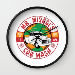 Mr. Miyagi's Car Wash Wall Clock