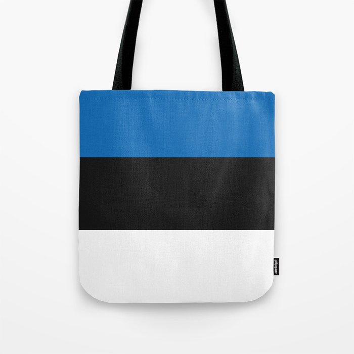 Estonia Flag Print Estonian Country Pride Patriotic Pattern Tote Bag