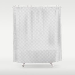 Bright White Stitched and Quilted Pattern Shower Curtain