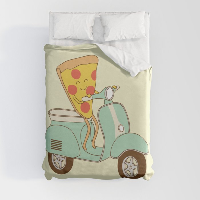 pizza delivery Duvet Cover