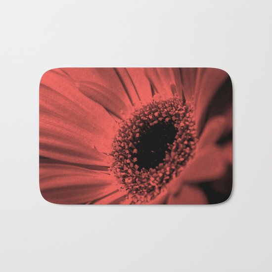 Gerbera flower . Bath Mat