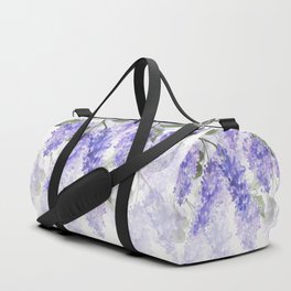 Purple Wisteria Flowers Duffle Bag