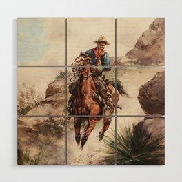 “Cowboy Rider” by Herman W Hansen Wood Wall Art
