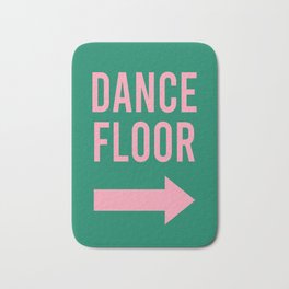 Dance Floor Right Arrow (Green Pink) Bath Mat