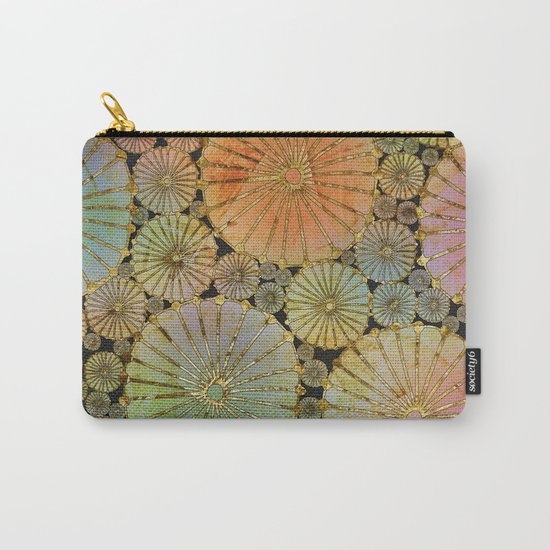 Abstract Floral Circles 2 Carry-All Pouch