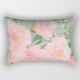 Watercolor Magnolia Rectangular Pillow
