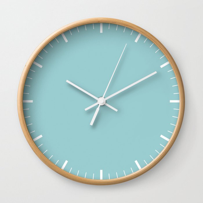 Blue Clock Wall Clock