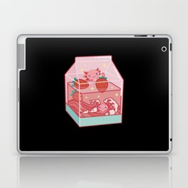 Axolotl Strawberry Milk Cottage Core Japan Axolotl Laptop Skin