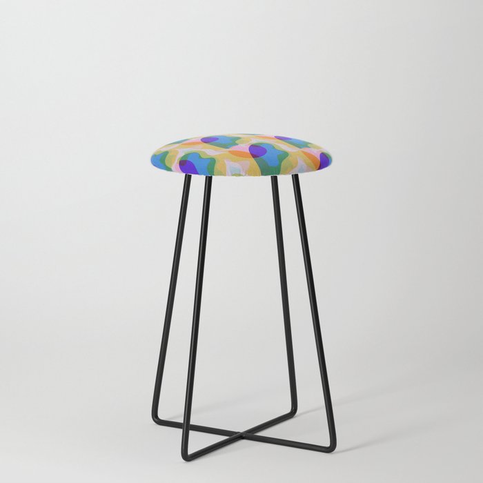 Saturated Shapes Counter Stool